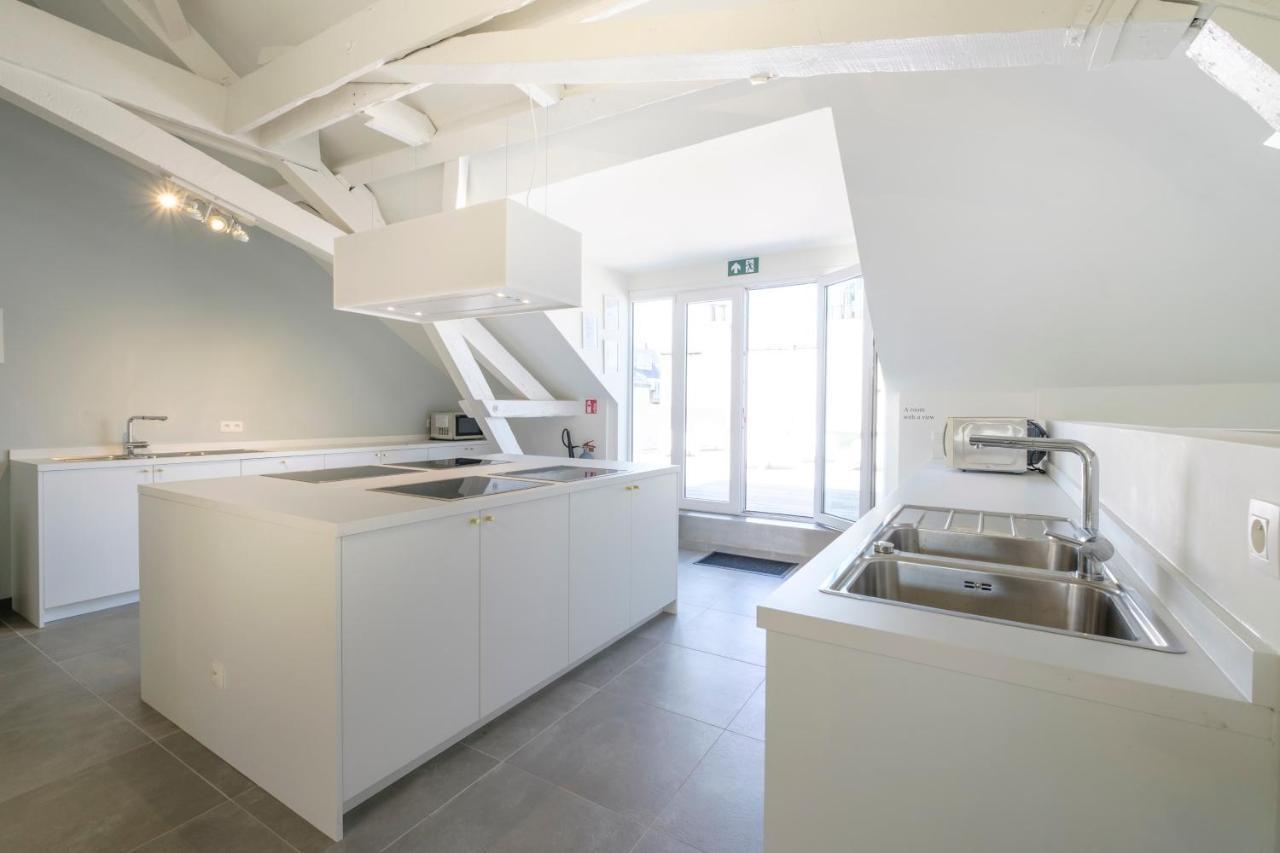 Studios With City View Brussel Bagian luar foto